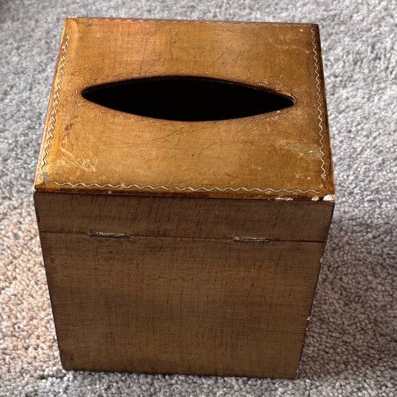 Vintage Florentine Tissue Box Gold with Cherubs Made in Italy - Picture 12 of 14